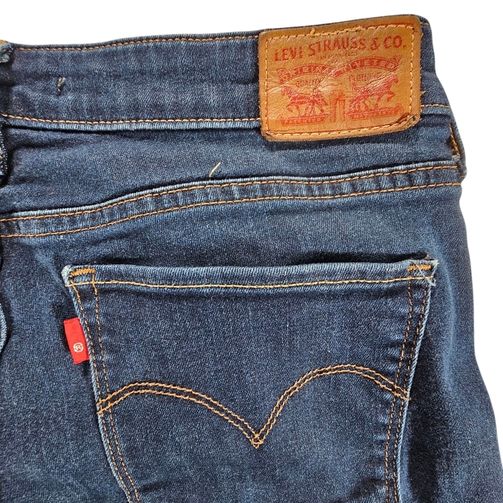 Levi's 714 Bootcut Jeans Dark Wash Size 30 - Picture 4 of 6